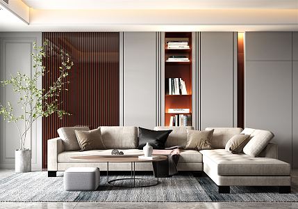 modern living room 3d model