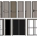 Modern Hinged Door Collection With Various Wooden Glass And Black Designs
