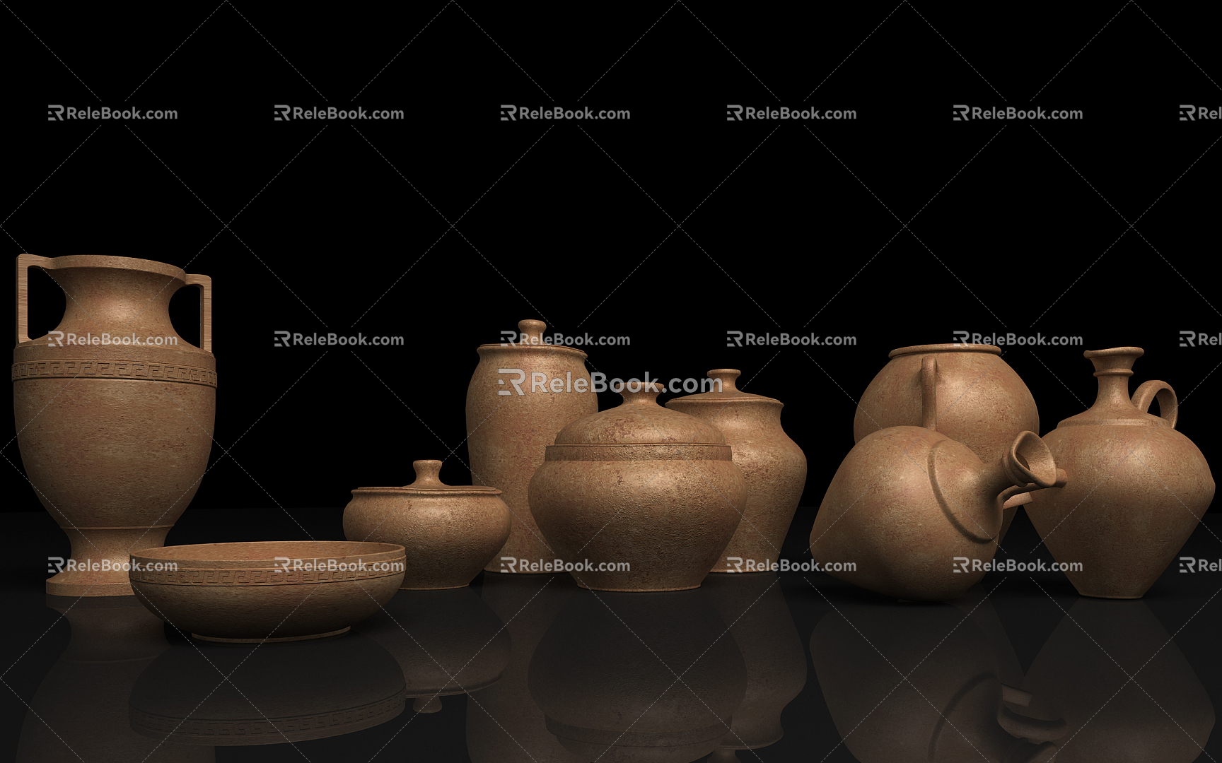 Chinese pottery jar model