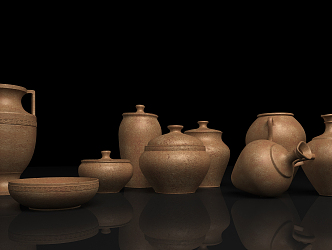 Chinese pottery jar 3d model