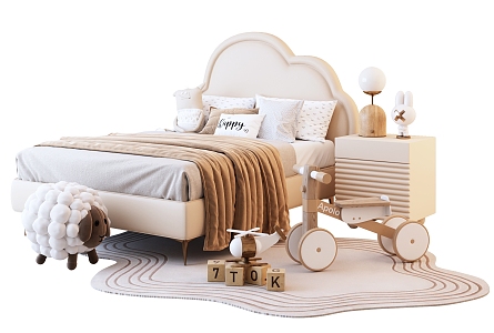 Modern Children's Bed 3d model