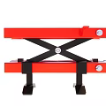 Red Hydraulic Scissor Lift Table With Steel Frame And Adjustable Height