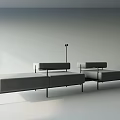 Modern Minimalist Gray Fabric Sofa Set With Metal Legs And Modular Design