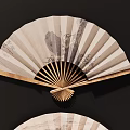 Traditional Chinese Folding Fan Wall Hangings With Tassels For Home Decor