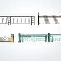 Modern Railing Iron Railing 3d model