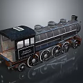 Vintage Steam Train Model With Black Roof Silver Body And Cheyenne Lettering