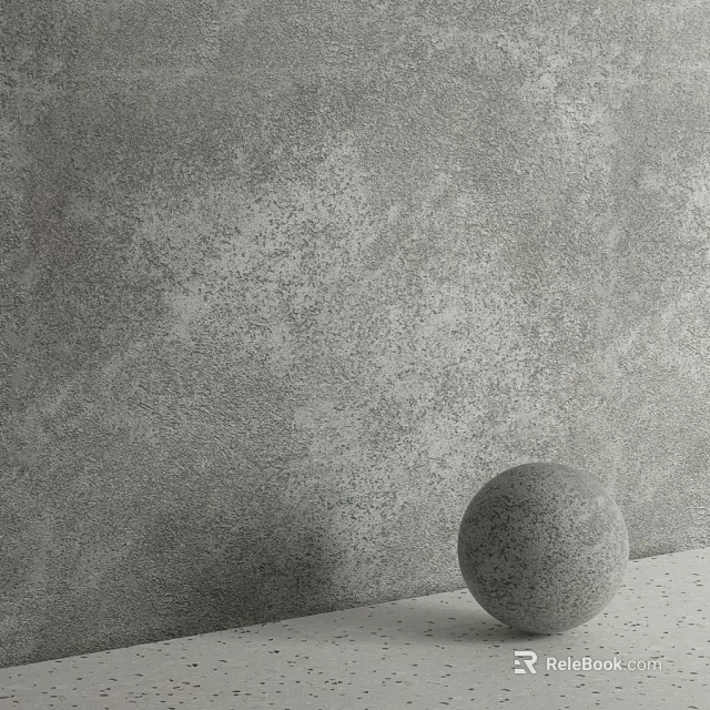 Gray Spherical Component With Textured Surface Against Gray Wall Background 3d model 