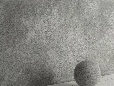 Gray Spherical Component With Textured Surface Against Gray Wall Background 3d model