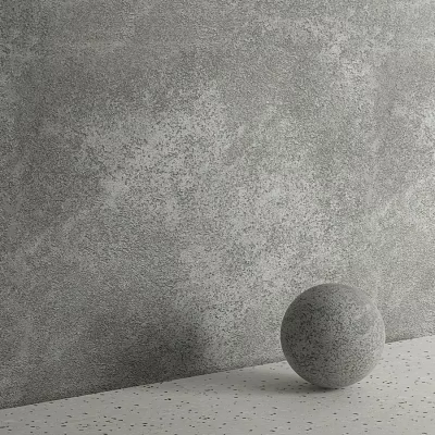 Gray Spherical Component With Textured Surface Against Gray Wall Background 3d model