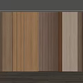 Modern Wooden Wall Panels With Vertical Stripes And Different Wood Tones