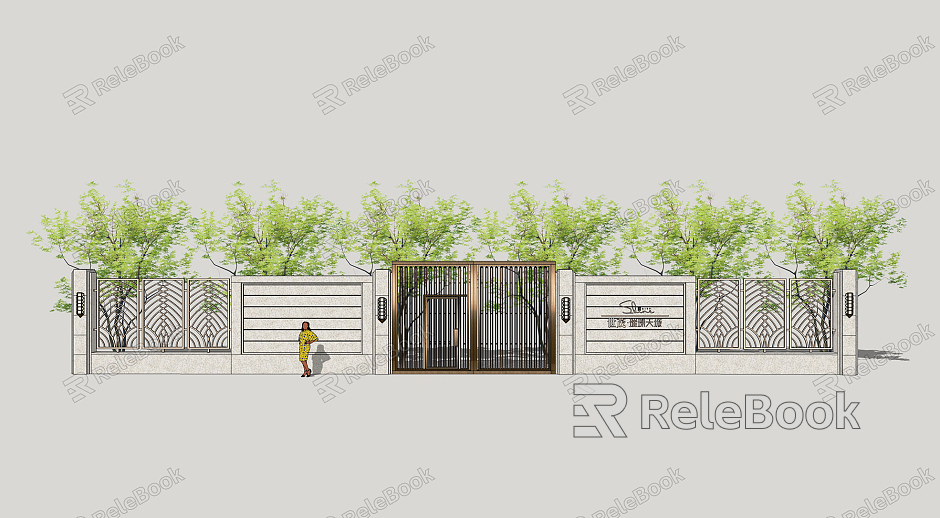 Modern fence residential area fence model