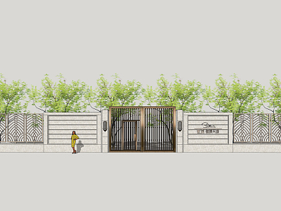 Modern fence residential area fence model