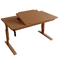 Wooden Desk With Adjustable Tilting Top And Stable Support Legs
