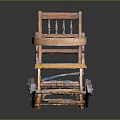 Vintage Wooden Baby Rocking Chair With Classic Design And Rocking Base
