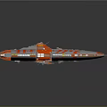 Sleek Red And Silver Racing Speedboat With Striped Pattern And Streamlined Design