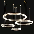 Modern Circular Ring Chandelier Interior Lighting Design With Hanging Rings