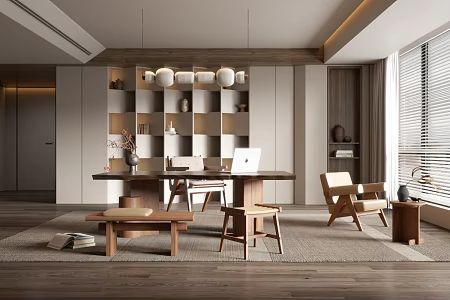Italian Master Ang Desk Combination Bookcase 3d model
