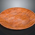 Natural Wooden Oval Tray With Smooth Surface And Handcrafted Texture