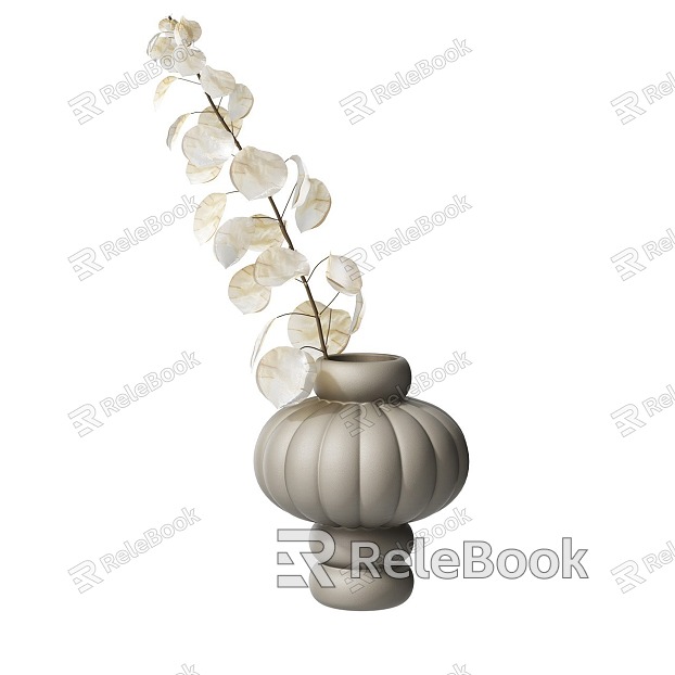 Flower Pot Ornaments Art Vase Ceramic Art Decorative Flower Blank Vase model