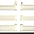 European-style Fence Aquarius Railing Guardrail 3d model