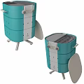 Colorful Modern Kitchen Storage Trolley With Wheels And Multiple Drawers