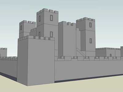 Modern Ancient Building Ancient Building Wall 3d model