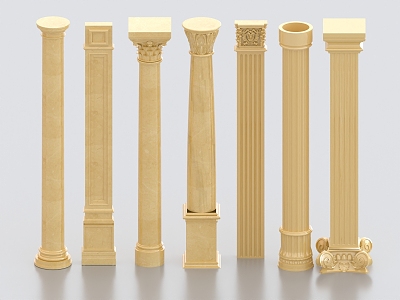 Roman Column Stone Carved Column Stone Column Garden Stone Column Marble Column Classical Column model