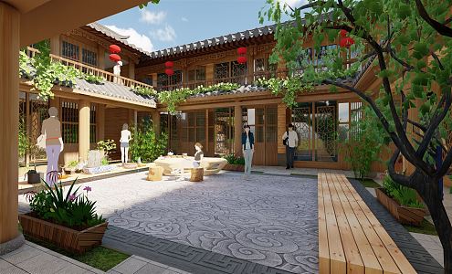 Chinese Courtyard 3d model