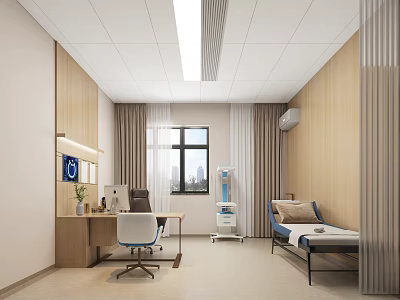 Hospital Outpatient Clinic Interior With Furniture And Medical Equipment 3d model