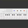 Modern White Household Control Device With Multiple Buttons Knobs And Sliders 3d model