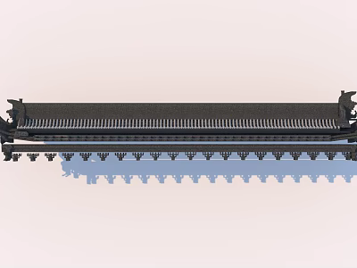 Modern Building Exterior Wall With Glass Facade Metal Cladding And Horizontal Lines 3d model