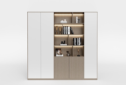 Modern Bookcase Office Decorative Cabinet 3d model