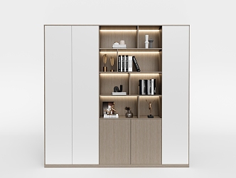 Modern Bookcase Office Decorative Cabinet 3d model