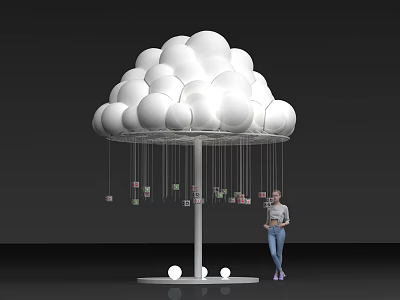 Modern beauty Chen clouds 3d model