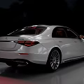 Silver Luxury Sedan With Sleek Exterior Design And Red Leather Seats