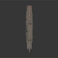 Vintage Military Aircraft Carrier Sculpture Model With Detailed Deck And Tower Structure