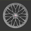 High Quality Silver Alloy Car Wheel Rim With Multi Spoke Design And Hub Cap