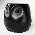 Unique Black Owl Shaped Coffee Table With Smooth Glossy Surface And Modern Design 3d model