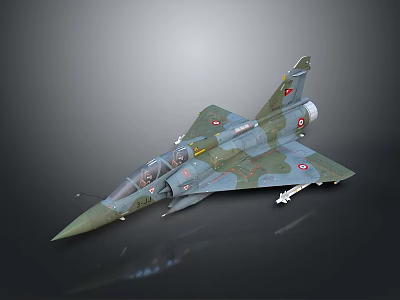 Camouflage Military Fighter Jet Model With Aerospace Design Details Cockpit And Wings 3d model