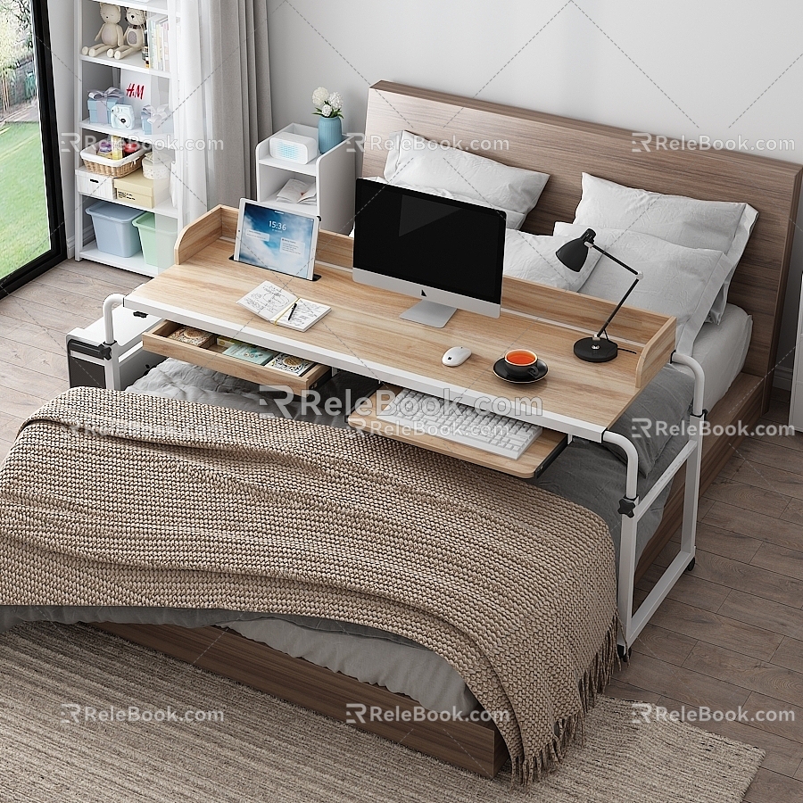 Bedroom cross-bed table multi-function table model