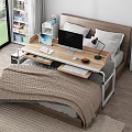 Bedroom cross-bed table multi-function table 3d model