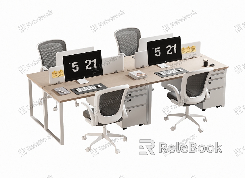 Modern Office Desk and Chair Staff Station Computer Desk and Chair model