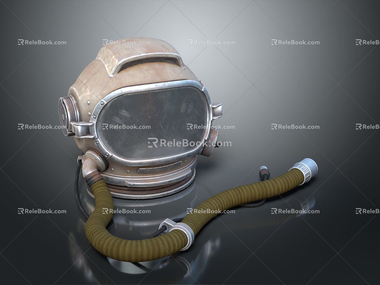 Diving Helmet Diver Diving Suit Heavy Duty Diving Helmet Diving Equipment Diving Facility Helmet 3d model