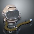 Diving Helmet Diver Diving Suit Heavy Duty Diving Helmet Diving Equipment Diving Facility Helmet 3d model