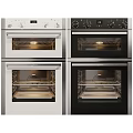 Modern Black Kitchen Ovens With Glass Doors And Control Panels