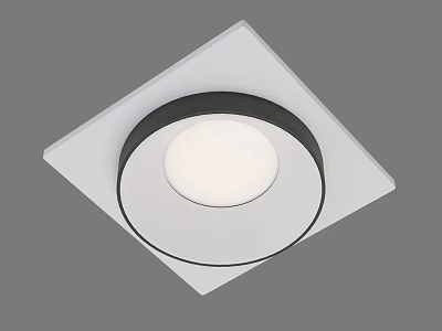 Modern Downlight Spotlight With Square Base White And Black Ceiling Design 3d model