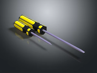 Screwdriver flat screwdriver Phillips screwdriver tool hardware tool processing tool 3d model
