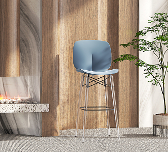 Modern Bar Chair 3d model