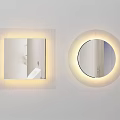 Modern Illuminated Square And Round Mirrors For Home Wall Decor