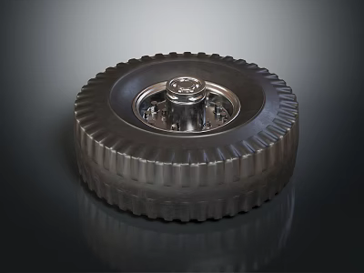 High Quality Automotive Metal Wheel Hub With Round Toothed Edge And Central Bolt Design 3d model